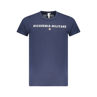 Blaues Baumwoll-Herren-T-Shirt