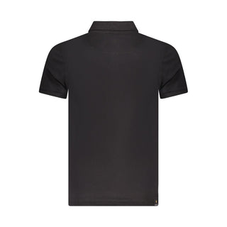 Black Cotton Men Polo