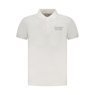 Polo blanco de algodón para hombre