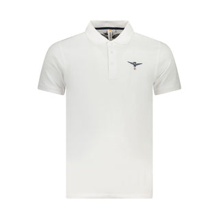 Polo blanco de algodón para hombre