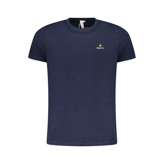 Blaues Baumwoll-Herren-T-Shirt
