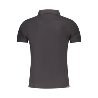 Black Cotton Men Polo