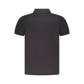 Black Cotton Men Polo