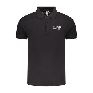 Polo para hombre de algodón negro
