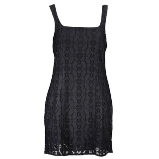 Schwarzes Damenkleid aus Polyester