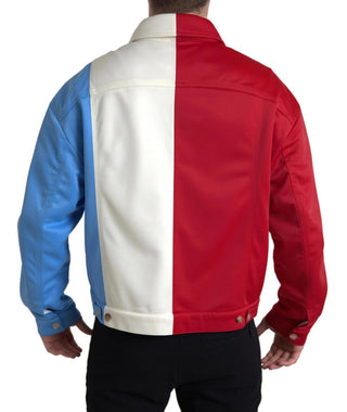 Chaqueta corta con cuello multicolor de poliéster