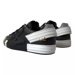 Schwarze Portofino Low-Top-Sneakers aus Leder
