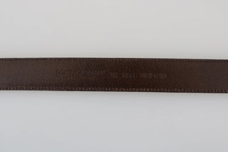 Blue Perforated Leather Gray Buckle Belt