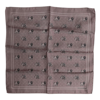 Quadratisches Foulard-Tuch mit braunem Animalprint