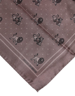 Quadratisches Foulard-Tuch mit braunem Animalprint