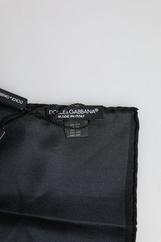 Blauer DG Crown Seidenschal für Herren