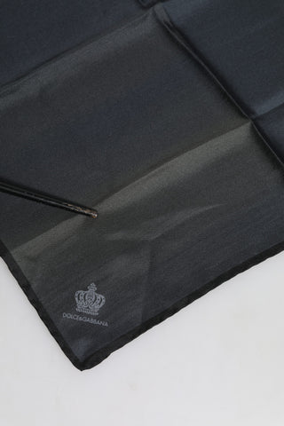 Blauer DG Crown Seidenschal für Herren