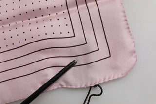 Beigefarbener gepunkteter Seiden-Foulard für Herren
