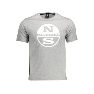 Camiseta de algodón gris para hombre