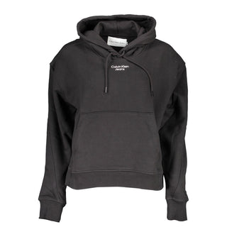 Schwarzes Baumwoll-Sweatshirt für Damen