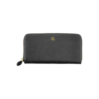 Cartera para mujer de cuero negro