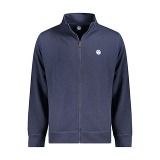Blue Cotton Male Sweatshirt