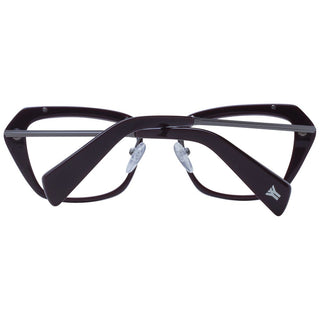 Bordeauxfarbene Brille aus Metall und Kunststoff (Fassungen)
