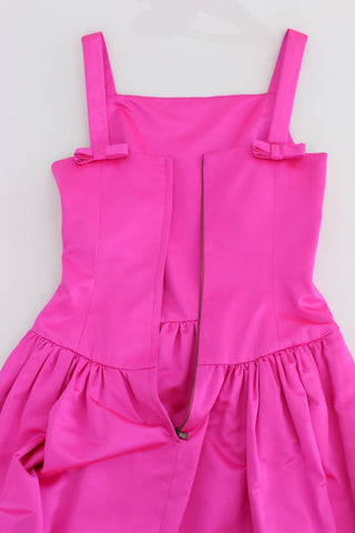 Vestido de gala de tubo largo de seda rosa