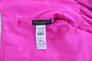 Vestido de gala de tubo largo de seda rosa