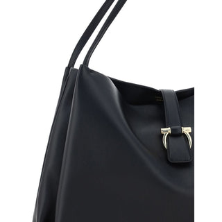 Bolso de mano de cuero de becerro negro Bos Taurus