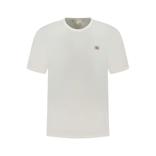 White Cotton Men T-Shirt