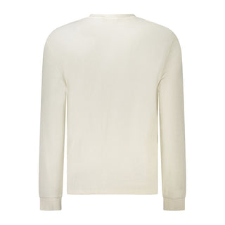 Camiseta de manga larga para hombre de algodón blanco