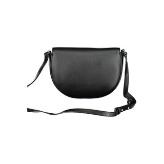 Bolso de hombro para mujer de poliuretano negro