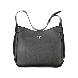 Schwarze Damenhandtasche aus Polyurethan
