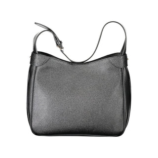 Schwarze Damenhandtasche aus Polyurethan