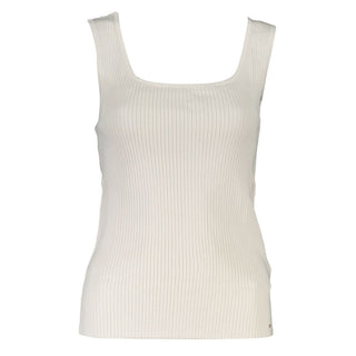 Camiseta sin mangas para mujer de modal blanco