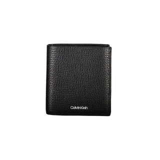 Cartera negra de cuero para hombre