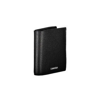 Cartera negra de cuero para hombre