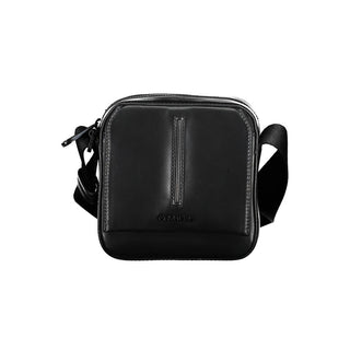 Bolso de hombro negro de poliéster para hombre