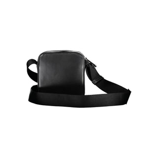 Bolso de hombro negro de poliéster para hombre