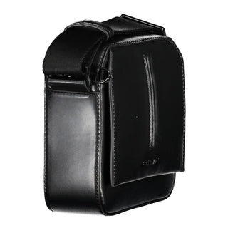 Bolso de hombro negro de poliéster para hombre