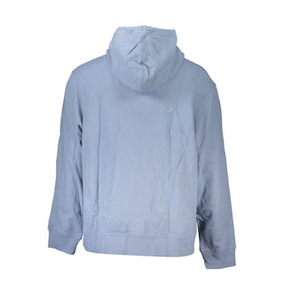 Sudadera para hombre de algodón azul celeste