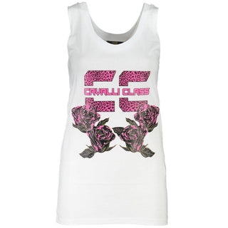 Camiseta blanca de algodón para mujer