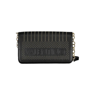 Bolso negro de poliuretano para mujer  