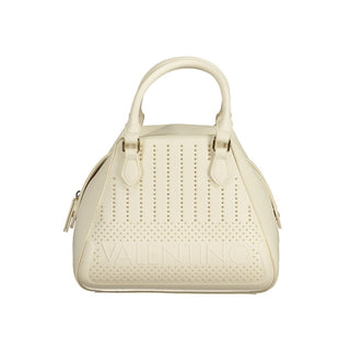 Bianco Polyurethane Women's Bag with Handles and Shoulder Strap