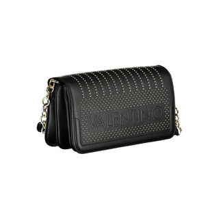 Bolso negro de poliuretano para mujer  