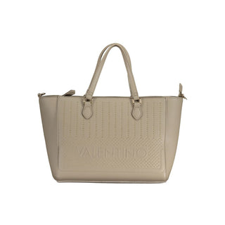 Beige Polyurethane Women's Bag