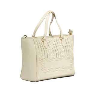 White Polyurethane Womens Bag with Handles