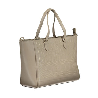 Beige Polyurethane Women's Bag