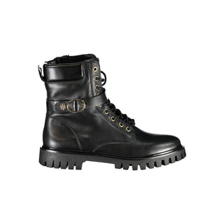 Schwarzer Damen-Stiefelette aus Polyurethan