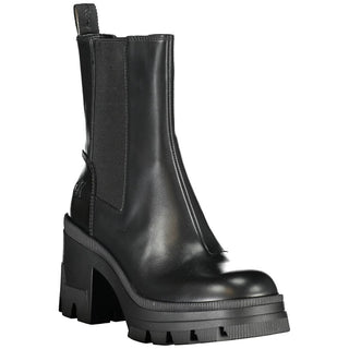 Schwarzer Damen-Stiefelette aus Polyurethan