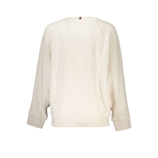 Beiges Baumwoll-Sweatshirt für Damen