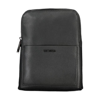 Bolso de hombro negro de poliuretano para hombre  