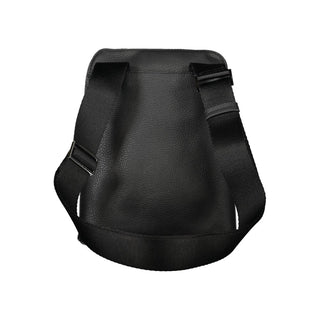 Bolso de hombro negro de poliuretano para hombre  