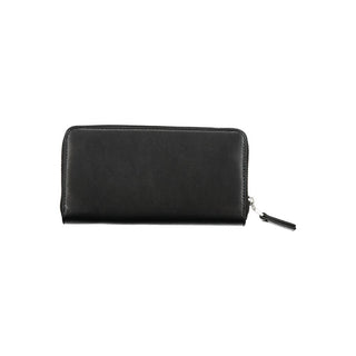 Cartera de poliéster negra para mujer